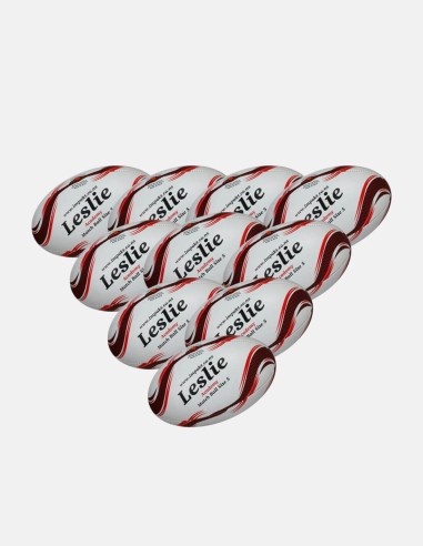 190-RBL10-A-Leslie - Senior Match Academy Rugby Ball - Leslie - 10 pack - Impakt  - Balls